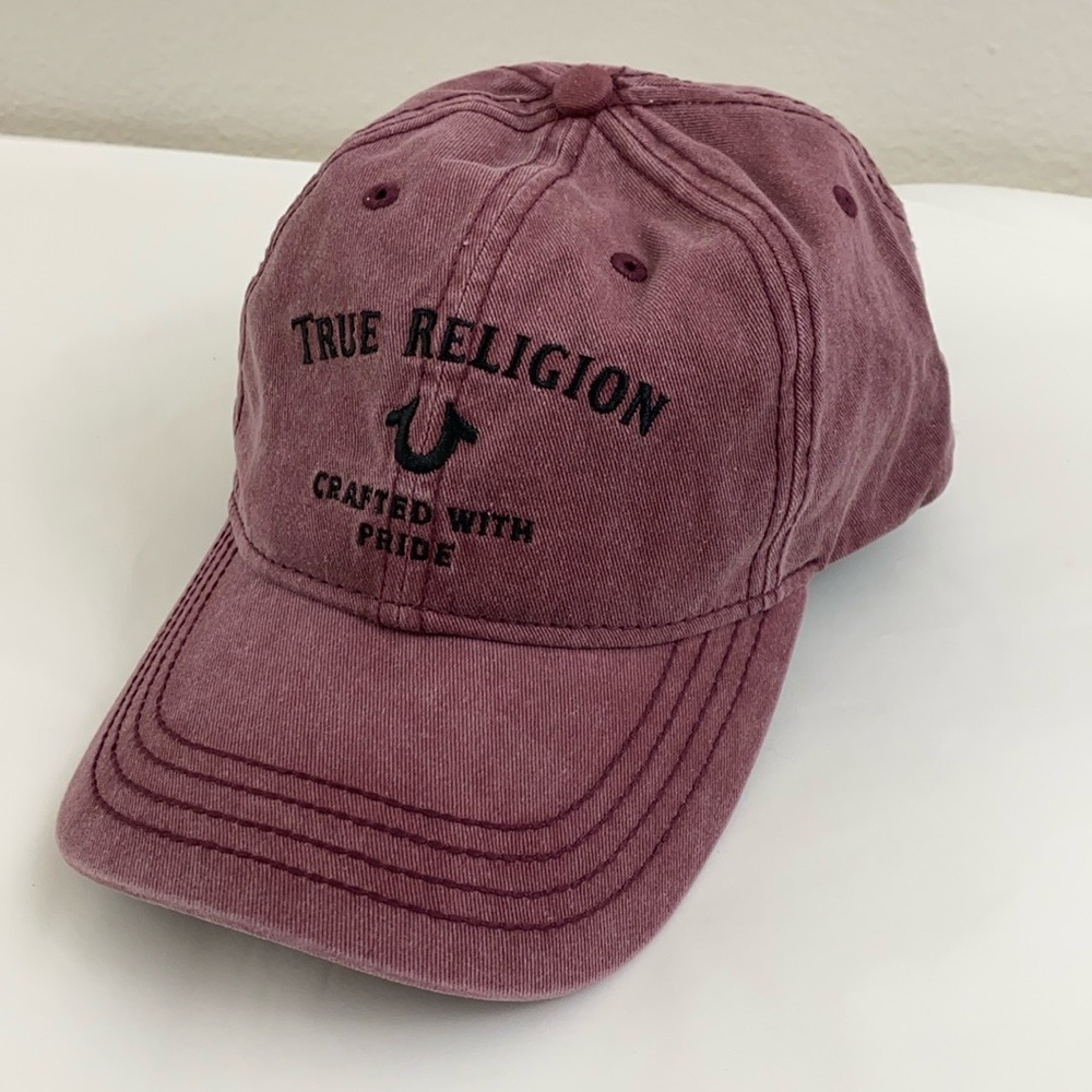 True Religion Mauve Cap with Embroidered Logo